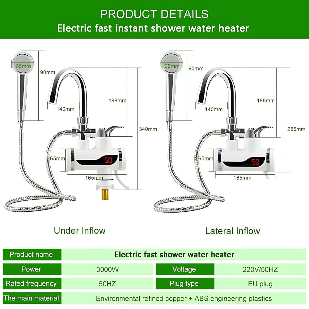 2in1 Electric Instant Shower Water Heater Instant Hot Water Faucet Kitchen instant tap geyser for kitchen sink - Image 2