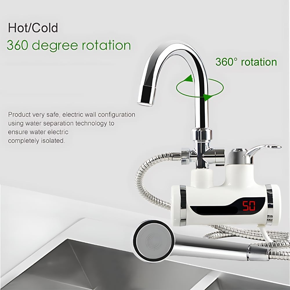 2in1 Electric Instant Shower Water Heater Instant Hot Water Faucet Kitchen instant tap geyser for kitchen sink - Image 3