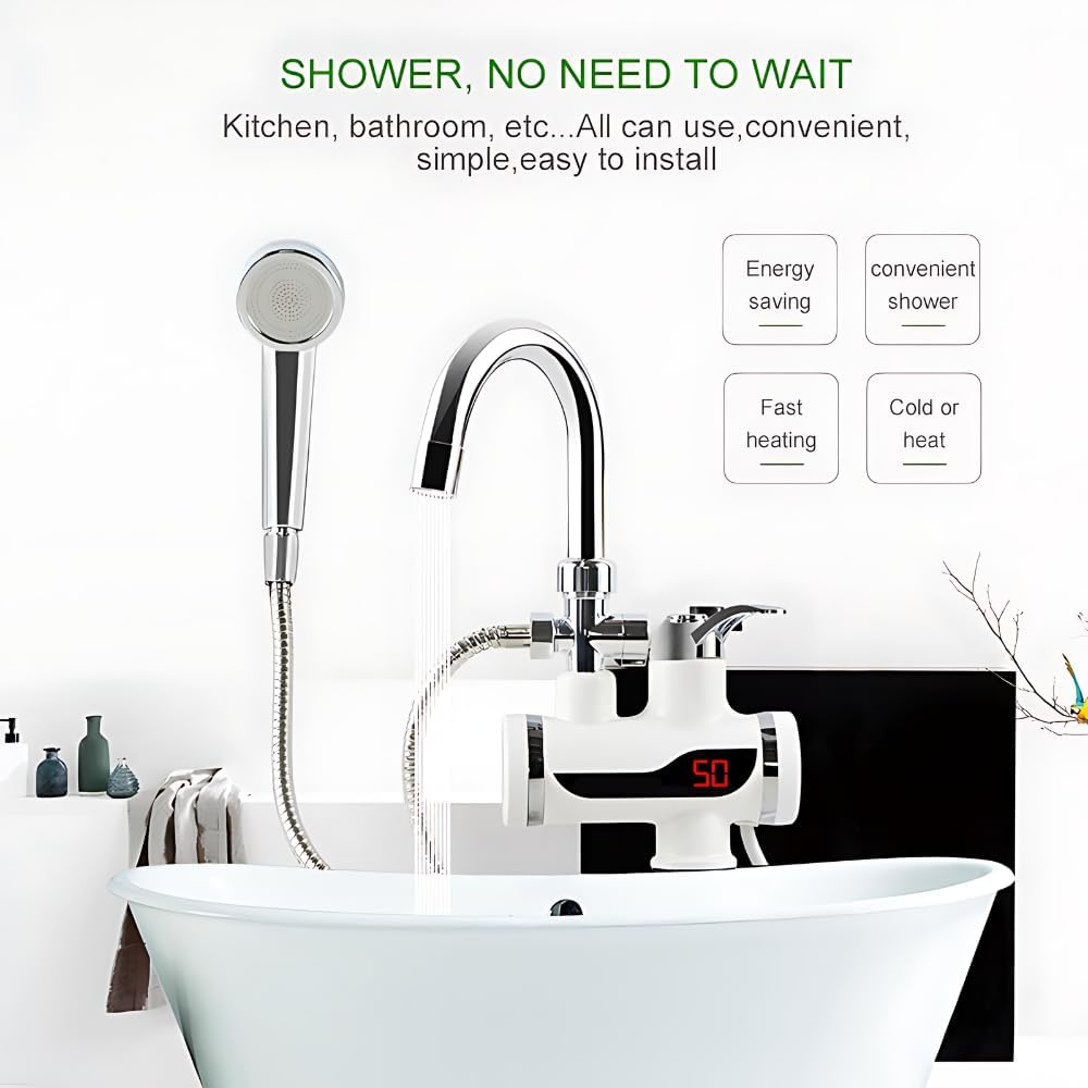 2in1 Electric Instant Shower Water Heater Instant Hot Water Faucet Kitchen instant tap geyser for kitchen sink - Image 5