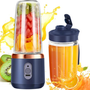 Portable Blender Electric Juicers Fruit Mixers USB Rechargeable Smoothie Mini Personal Juicer 6 Blades 3Gears With 1500 Mah Rechargeable Battery-Smoothie Blender (Style2)