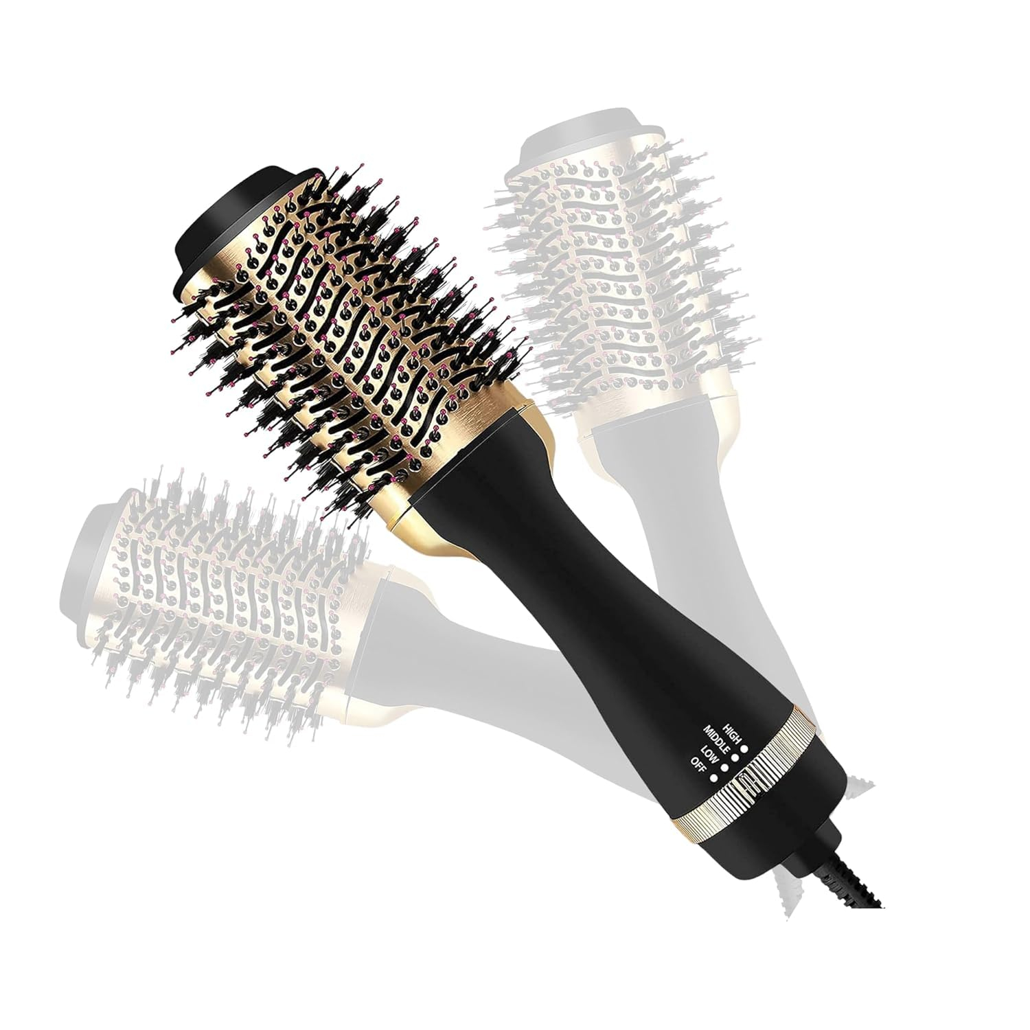 Hot Air Brush For Hair Hair Dryer For Woman Hair Straightening Brush Curler Professional 4 In 1 Volumizer Blow Drying for All Hairstyle Curling & Styling | Smooth, Frizz-Free Shine with Advanced Ionic Technology Pink - Image 11