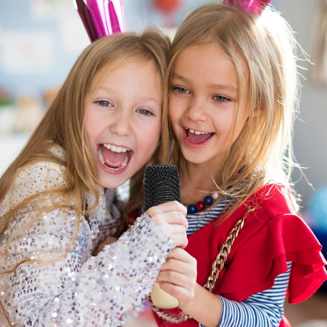 Rechargeable Karaoke Mic with Speaker for Singing | Wireless Mini Portable Bluetooth Speaker with Microphone & LED Lights | Cute Birthday Gift for Kids Musical Toys for Boys, Girls and Adults - Image 2