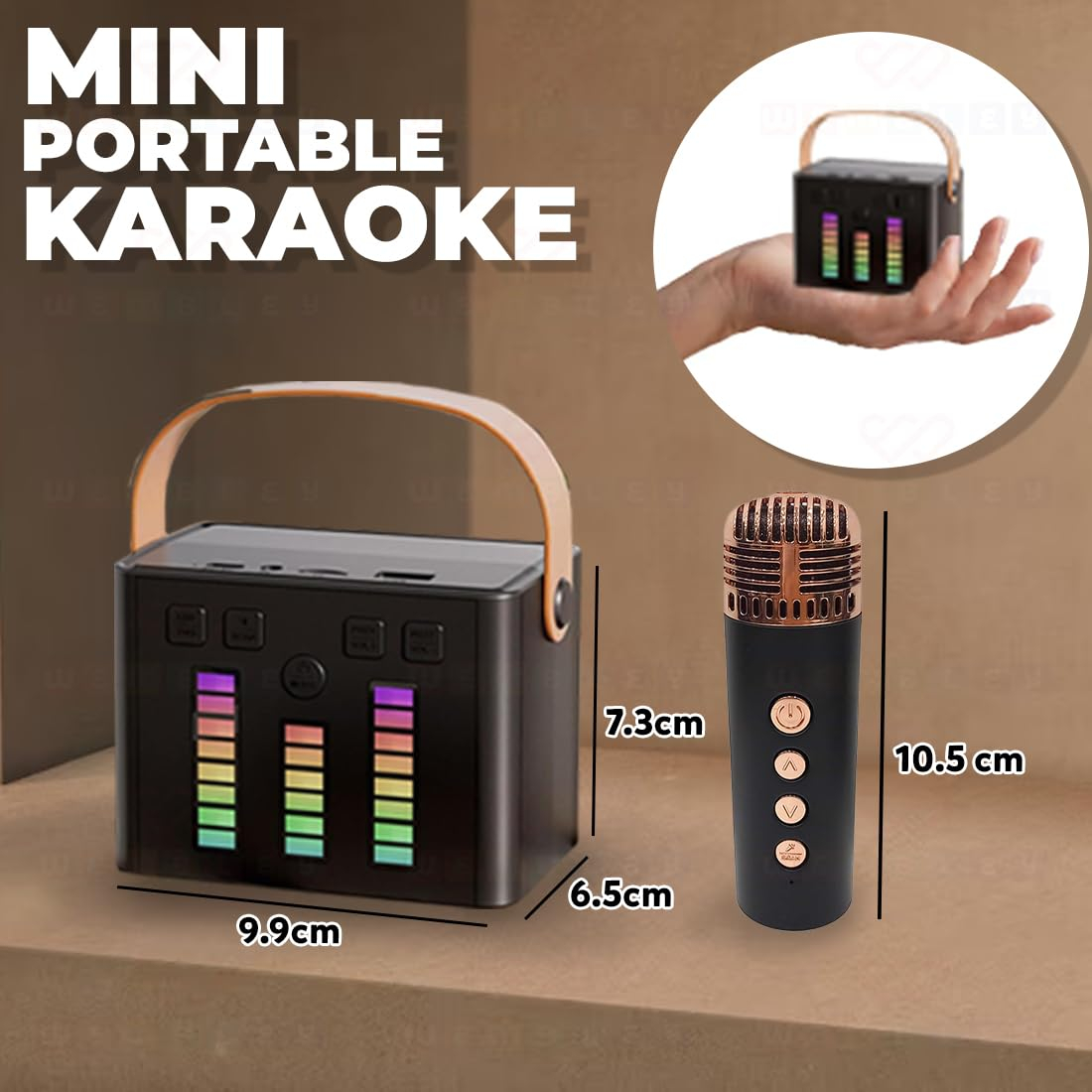 Rechargeable Karaoke Mic with Speaker for Singing | Wireless Mini Portable Bluetooth Speaker with Microphone & LED Lights | Cute Birthday Gift for Kids Musical Toys for Boys, Girls and Adults - Image 20