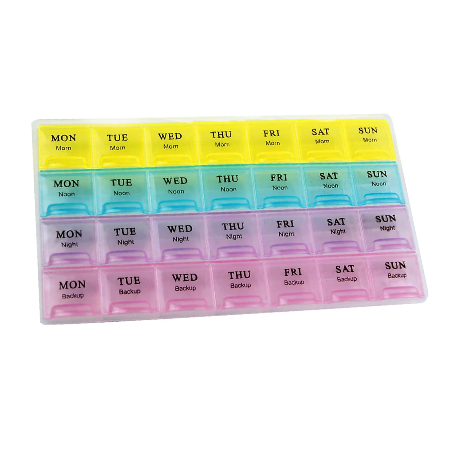 Oblivion Weekly Pill Box Organizer – Multicolor Medicine Planner with Compartments – Travel-Friendly Vitamin & Tablet Holder – Moisture-Proof & Reminder Case for Medication & Supplements (Pill Bottle) - Image 7