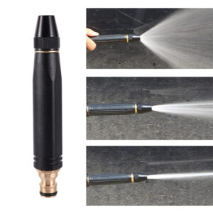 Brass Water Spray Nozzle Suitable for 1/2 Adjustable Brass Spray Nozzle Water Pressure Booster Brass Nozzle Water Spray Gun for Car Wash & Gardening Water Pressure Nozzle (Without Hose Pipe)