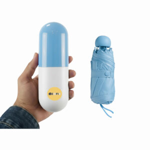Capsule Umbrella – Compact Travel with Capsule Case | Lightweight, Portable & Pocket-Sized | Windproof, Waterproof & UV Protection for Rain & Sun | Stylish for Men, Women, Boys & Girls