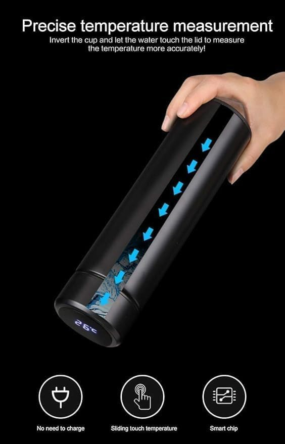 Smart Led Display Temperature Bottle Vacuum Flask Stainless Steel | Leakproof | Travel, Kids, Fitness, Sports, Gym, Workout 500ml (Any Color) - Image 4