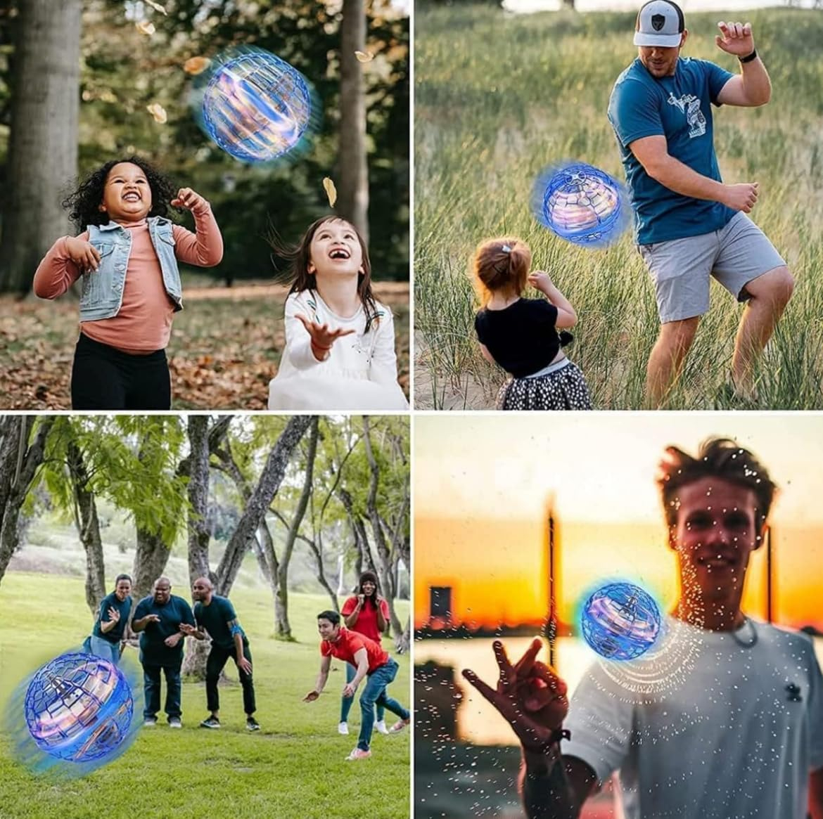 Flying Ball Toy Flyorb Magic Ball Boomerang Mini Pro Flying Spinner Fidget Toys For Boys Girls Kids Adult Indoor Outdoor USB Rechargeable Built-In RGB Lights 360°Rotating, Multicolor - Image 6