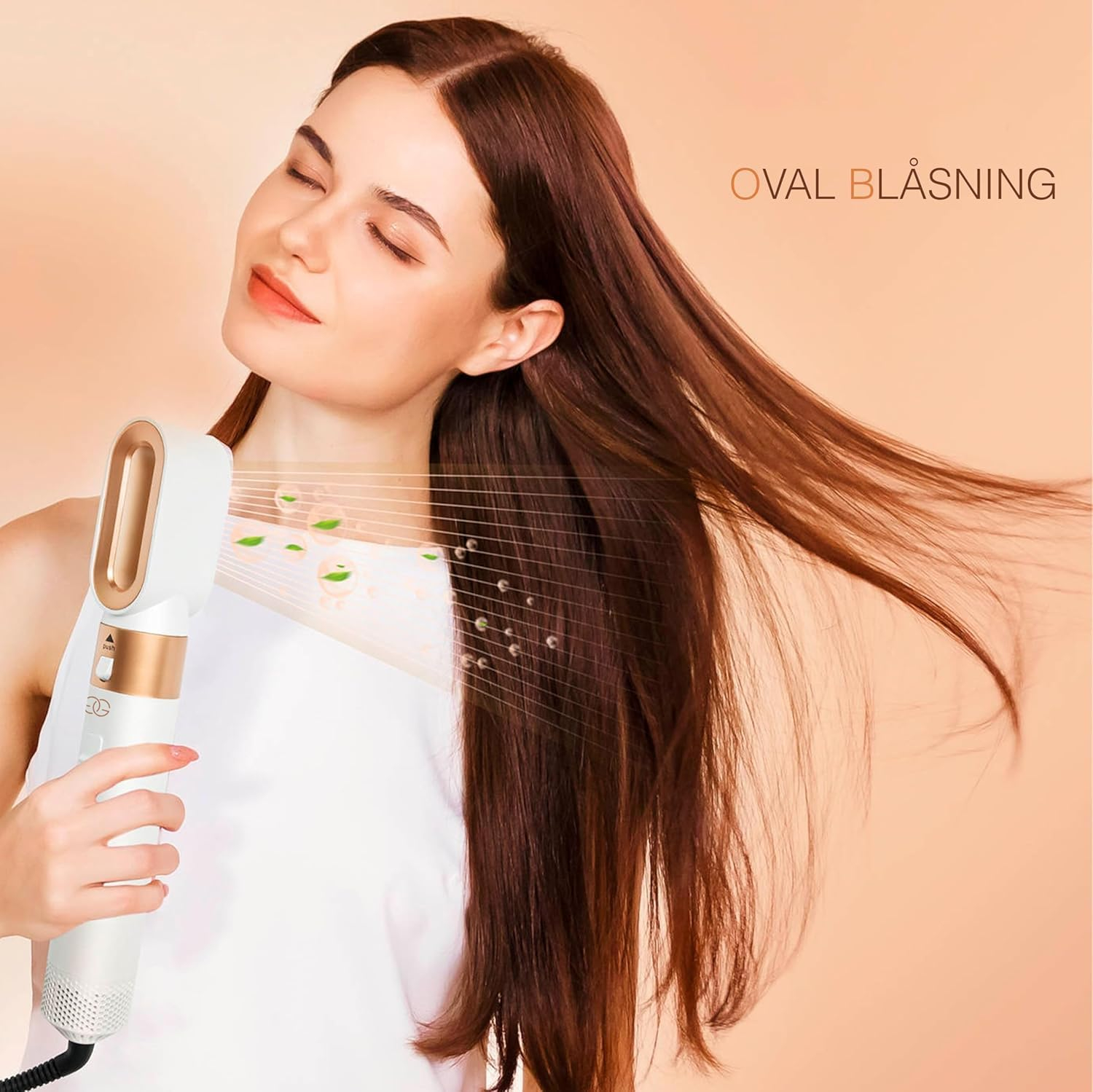 5 in 1 Hot Air Brush Hair Dryer | 1000W Heating Hair Dryer | Multifunctional Styling for All Hair Types, 3 Heat Levels Hot Air Brush 5 in 1 Hair Styling Tool-Plump Blow Drying Brush with Detachable Head for Straightening, Curling and Drying( Multicolour ) - Image 2