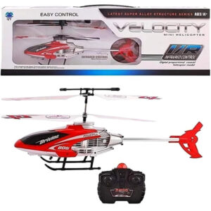 Remote Control Velocity Flying Helicopter with Unbreakable Blades, Infrared Sensors & Light, 2D/2.5D Transmitter Chargeable Helicopter Toy