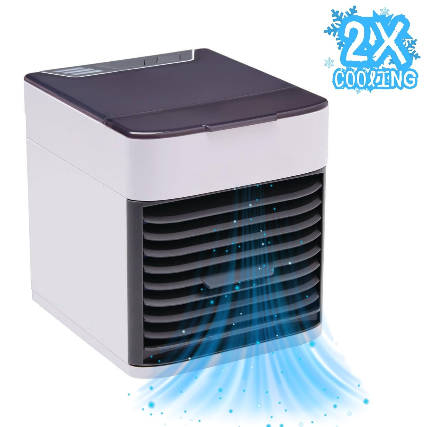 Mini Arctic Cooler Air Ultra AC 2X Better Evaporative Cooling, 3 Speed Compact Portable Air Humidifier for Personal Space, LED Night Light Advanced Technology for Bedroom, Office, Hall, Kitchen - Image 2