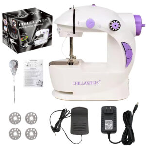 Stitching Machine for Home Tailoring - Portable Tailor Machine for Home with Foot Pedal - Mini Silai Machine - Easy to Use, Ideal for DIY & Repairs, White