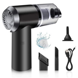 SHINTECH 3-in-1 Cordless Car Vacuum Cleaner with Blower & 3 Attachments | Portable Handheld Vacuum for Wet & Dry Cleaning | Rechargeable Mini Vacuum for Home, Office, Sofa, Travel & Keyboard (1 Pack)